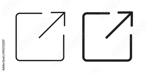 External link icon on white background. Simple vector illustration for graphic and web design