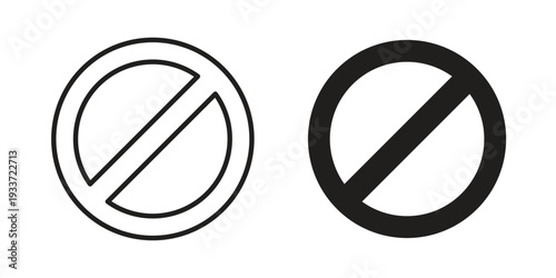Forbidden icon on white background. Simple vector illustration for graphic and web design