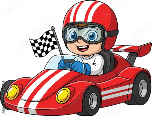 Cute chibi anime karate boy kicking, martial arts manga character in white gi with black belt, sports vector illustration, action