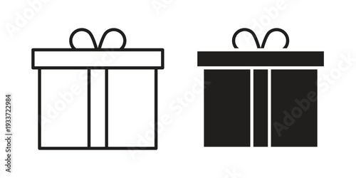 Gift icon on white background. Simple vector illustration for graphic and web design