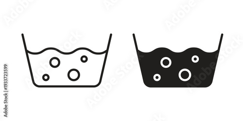 Hot Water icon on white background. Simple vector illustration for graphic and web design