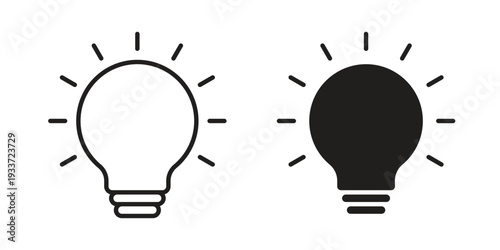 idea icon on white background. Simple vector illustration for graphic and web design