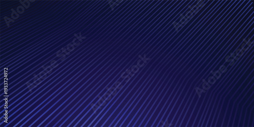 This abstract dark blue background features a seamless geometric pattern of metallic striped lines and textured fabric material for a sophisticated wallpaper design