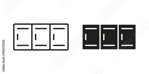 Lockers icon on white background. Simple vector illustration for graphic and web design