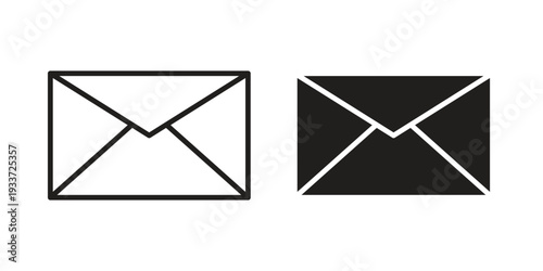 Mail icon on white background. Simple vector illustration for graphic and web design