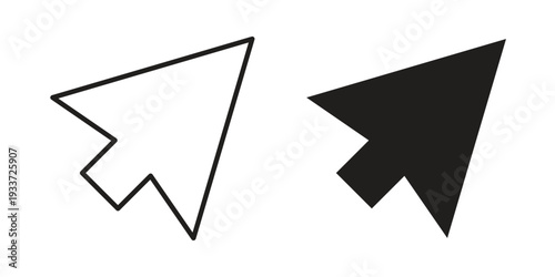 Mouse icon on white background. Simple vector illustration for graphic and web design