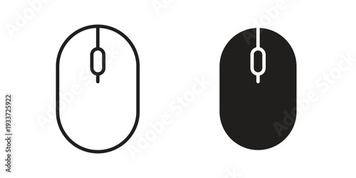 Mouse icon on white background. Simple vector illustration for graphic and web design