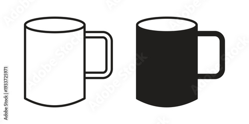 Mug icon on white background. Simple vector illustration for graphic and web design
