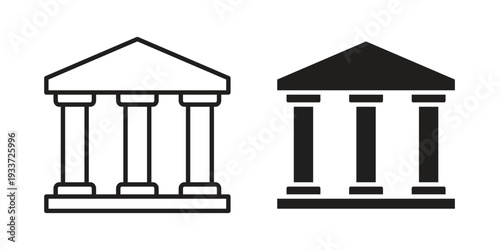 Museum icon on white background. Simple vector illustration for graphic and web design