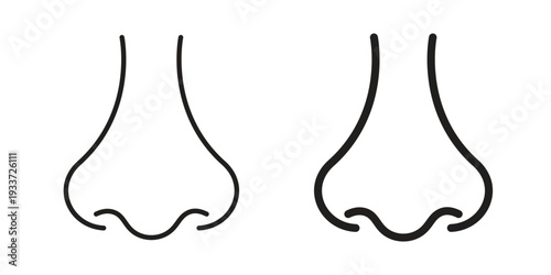 Nose icon on white background. Simple vector illustration for graphic and web design