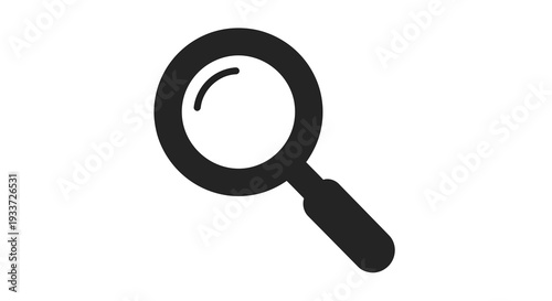 Magnifying glass illustration, vector style graphic, search concept, finding information, business.