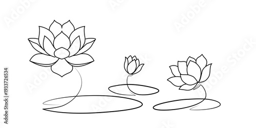 lotus flowers for Vesak day illustration