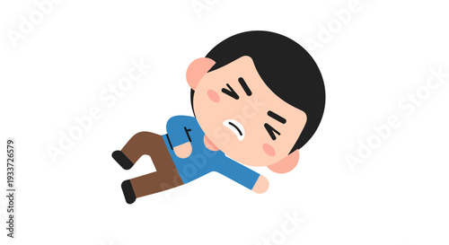 Man with Pain Vector Illustration, Flat Design, Health Concept, Medical, Healthcare