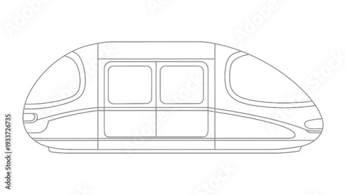 Streamlined Transportation Icon: A sleek, modern train carriage design, illustrating the future of transit with clean lines and a minimalist aesthetic.