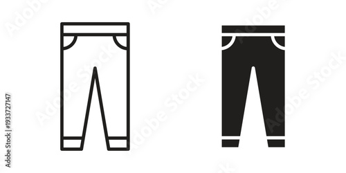 Pants icon on white background. Simple vector illustration for graphic and web design