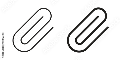 Paperclip icon on white background. Simple vector illustration for graphic and web design