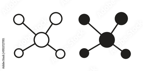 Particle icon on white background. Simple vector illustration for graphic and web design