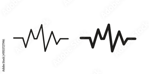 Pulse icon on white background. Simple vector illustration for graphic and web design