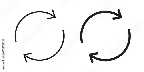 repeat icon on white background. Simple vector illustration for graphic and web design