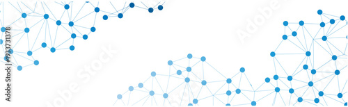 Stunning network connections concept with blue dots and lines