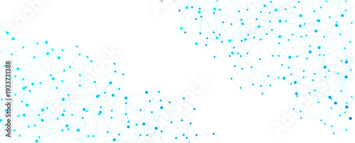 Stunning network visualization with vibrant blue connections and dots