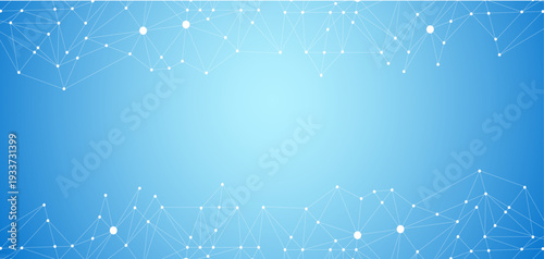 Modern blue background with white dots and lines