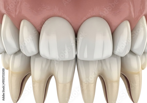 Wallpaper Mural A close-up of teeth with yellowing on the bottom row Torontodigital.ca