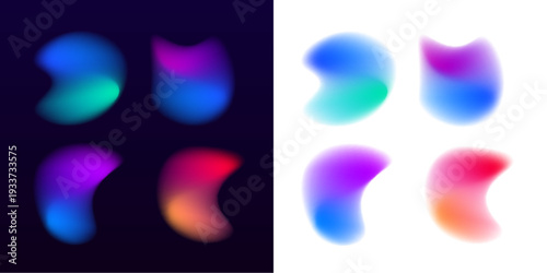Colorful circles and abstract forms in a modern style. Smooth layers create harmony and motion. Ideal for design templates vector