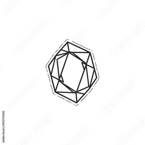 Geometric Shape Diamond Illustration Design Element.