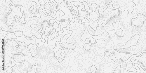 Minimal Topographic Contour Lines Seamless Pattern with Smooth Flowing Curves
Abstract Mountain Relief Grid Map Background for Modern Surface and Print Design