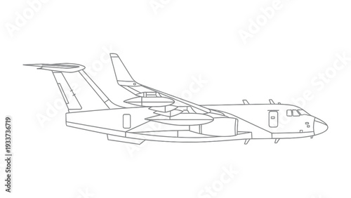 Aeroplane Blueprint: A precise and detailed blueprint of an aeroplane, perfect for aviation enthusiasts and technical documentation.