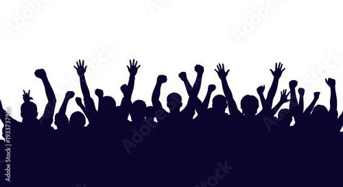 Crowd Silhouette Celebration