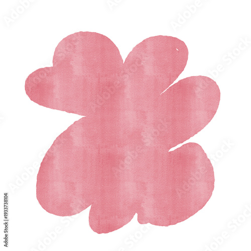 Pink Abstract Watercolour Shape