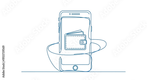 Digital Wallet on Smartphone - Online Payment and Finance Concept