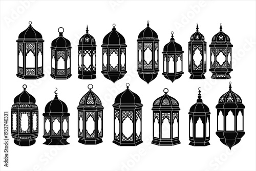 fotograami islamic lamp icon sets