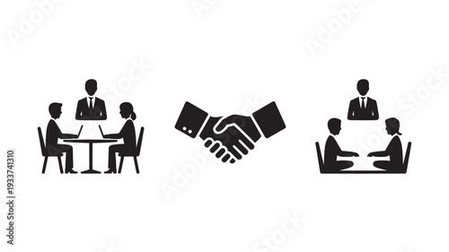 Vector Illustration Of Business People In Meeting And Partnership For Corporate And Finance Concepts