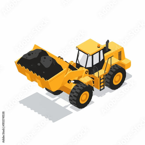 Yellow Road Roller Heavy Machinery Construction Equipment.