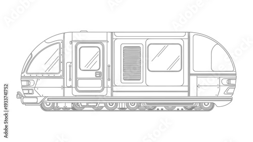 Modern Passenger Train: A sleek, detailed illustration of a contemporary passenger train, perfect for illustrating modern transport and travel concepts.