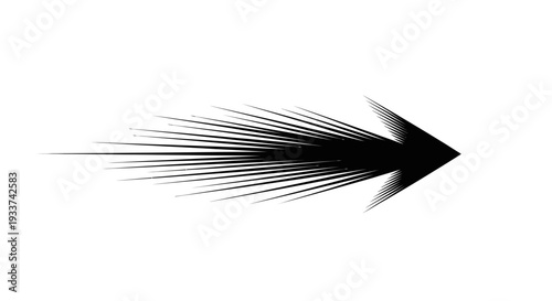 Speeding Arrow Graphic, Dynamic Motion Effect, Fast Forward Direction Symbol