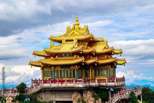 Wallpaper Mural Majestic Laojun Mountain Golden Temple Cloud Sea Real Shot Torontodigital.ca