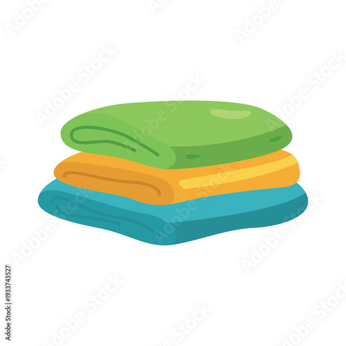 Stack of folded organic cotton eco friendly towels