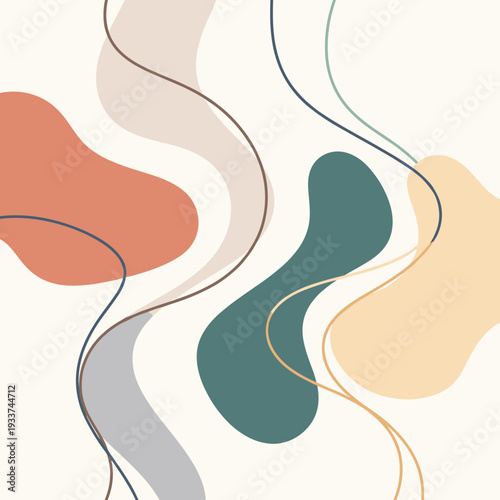 Abstract Shapes and Lines Design Element.