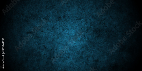Dark Blue wall grunge backdrop texture, watercolor painted mottled blue background, bright ink watercolor textures black paper background.