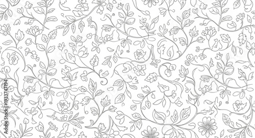 Abstract pattern of interconnected organic shapes and lines.