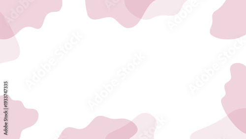 やわらかいピンクのオーガニックシェイプ抽象背景 テキストスペース付きシンプルデザイン。テキスト用コピースペースのあるモダンでミニマルなピンクの波型フレーム。Pastel Pink Fluid Wave Minimal Background Design.