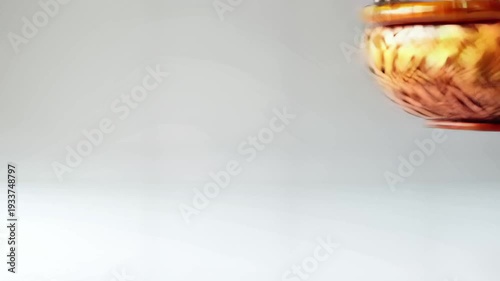 Woven Bamboo Basket with Handle.