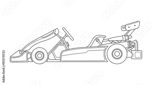 Go-kart blueprint: A sleek, detailed blueprint of a go-kart, highlighting the design and engineering of this popular racing vehicle.