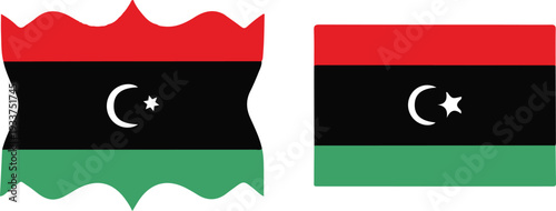Photos Libya flag vector illustration flat design symbols