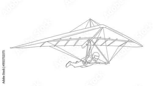 Soaring in the Sky: A daring individual gracefully gliding through the air, embodying the thrill of free flight and the beauty of airborne adventure. 