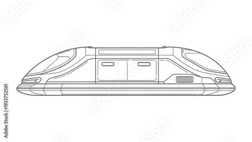 Futuristic Transit Capsule: A sleek, modern capsule design representing the future of transportation, showcasing streamlined aesthetics and innovative engineering. 